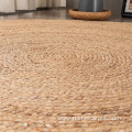 Round circle natural fibre area rug floor mat